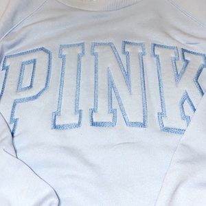baby blue PINK crew neck